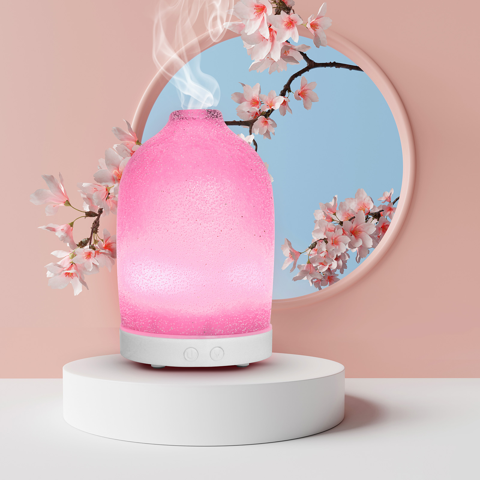 Glass Aroma Diffuser Night Light