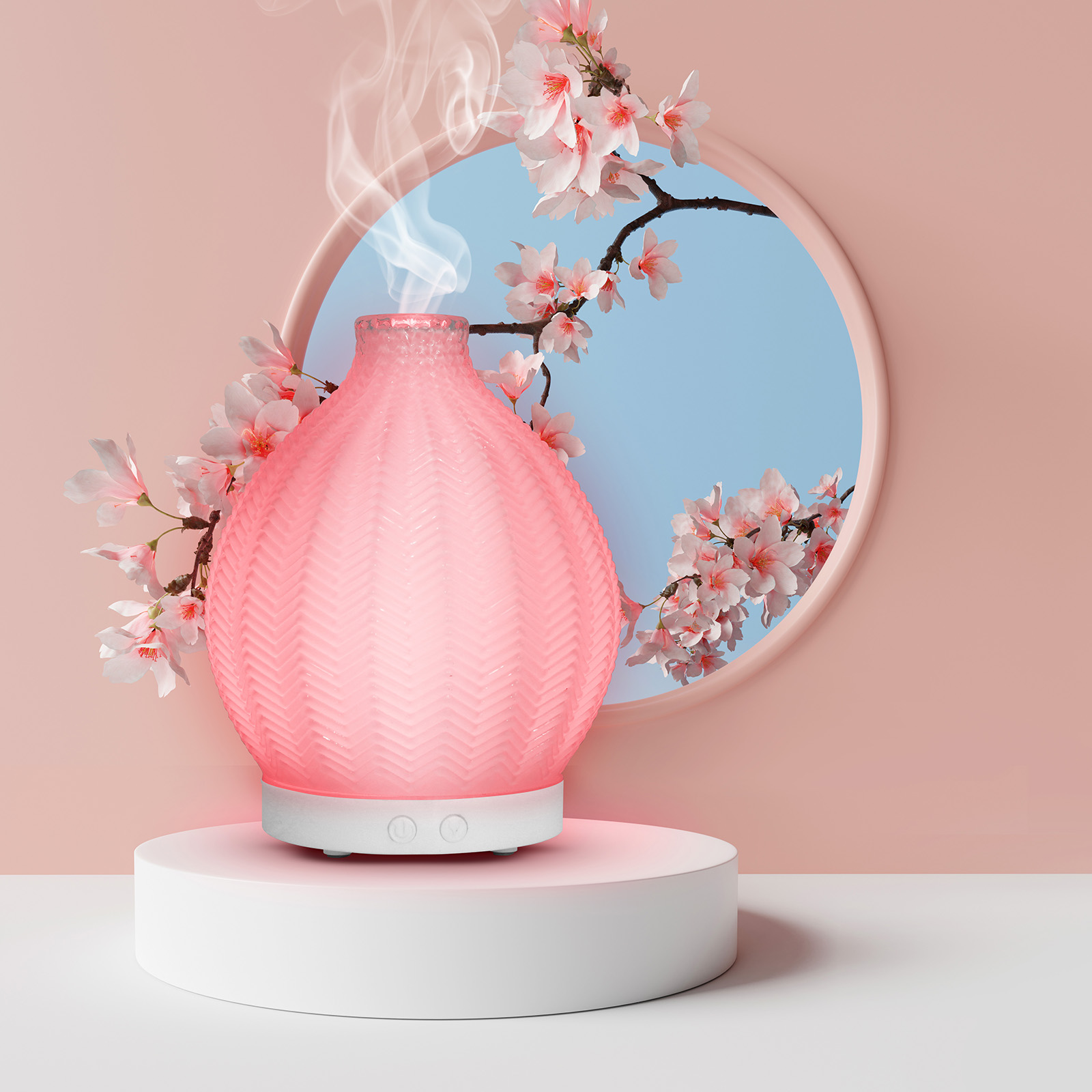 Glass Aroma Diffuser Night Light