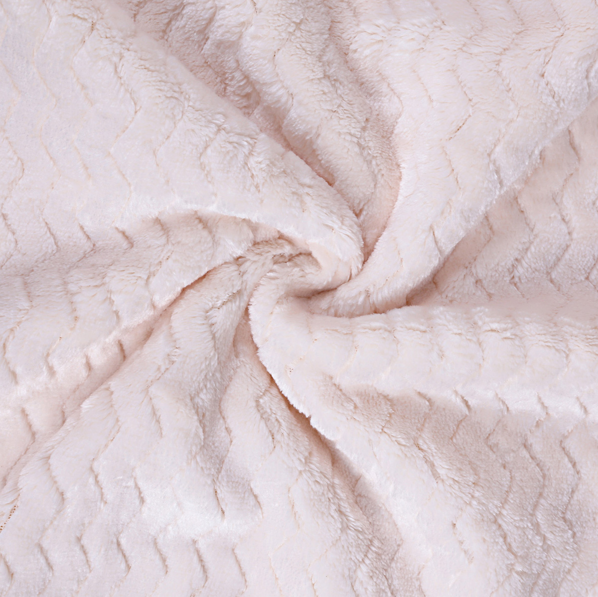 Solid Wavy Jacquard Double Layer Flannel Blanket