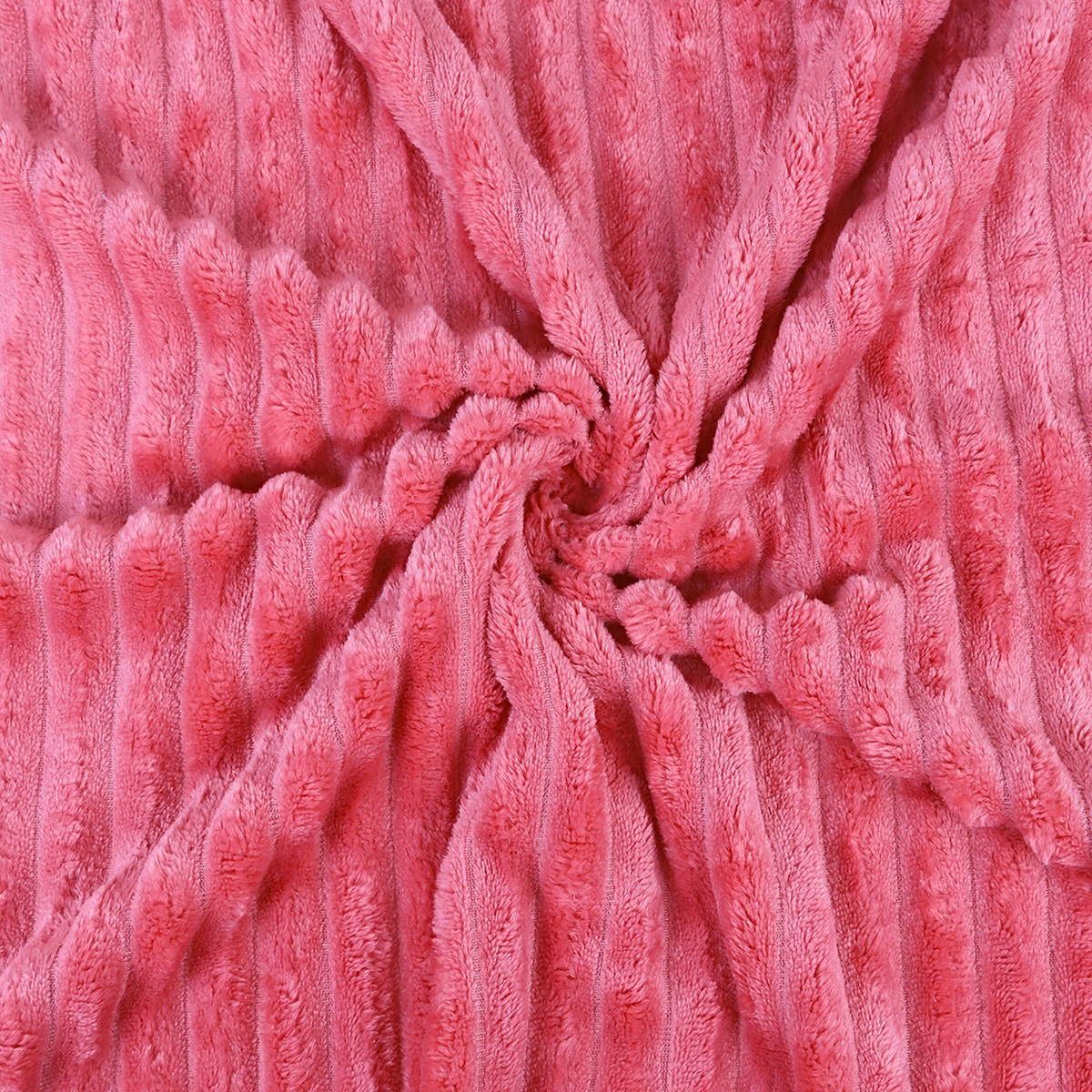 Solid Stripe Flannel Blanket 
